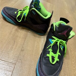 Kids Black and Green Sneakers